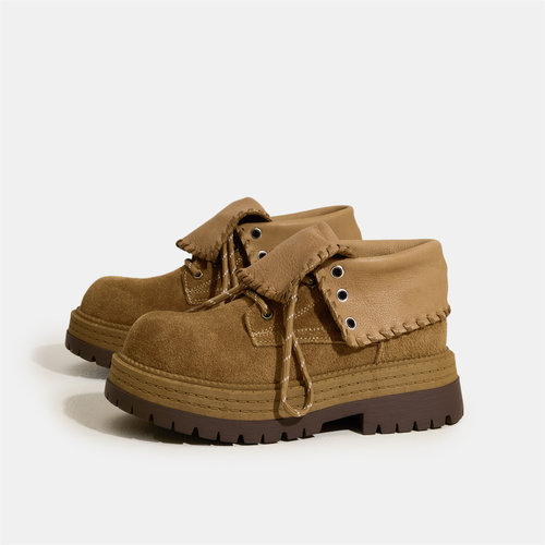 厚底翻领两穿马丁靴女秋季工装靴