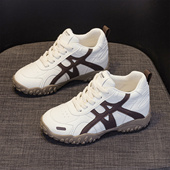 百搭单鞋 轻便透气休闲德训鞋 女春季 外贸工厂原单内增高厚底小白鞋