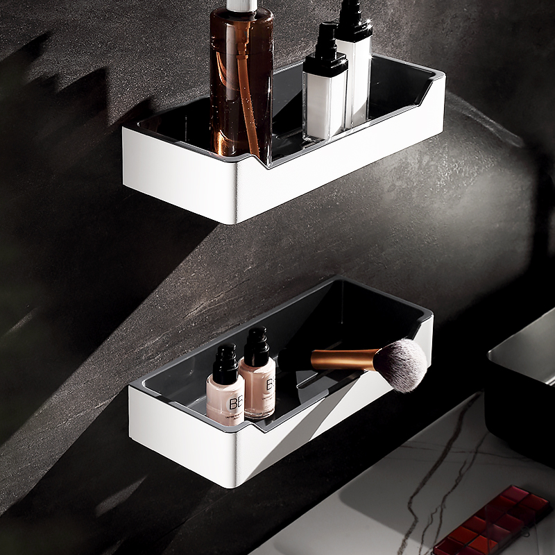 加厚不锈钢免打孔洗手间置物架