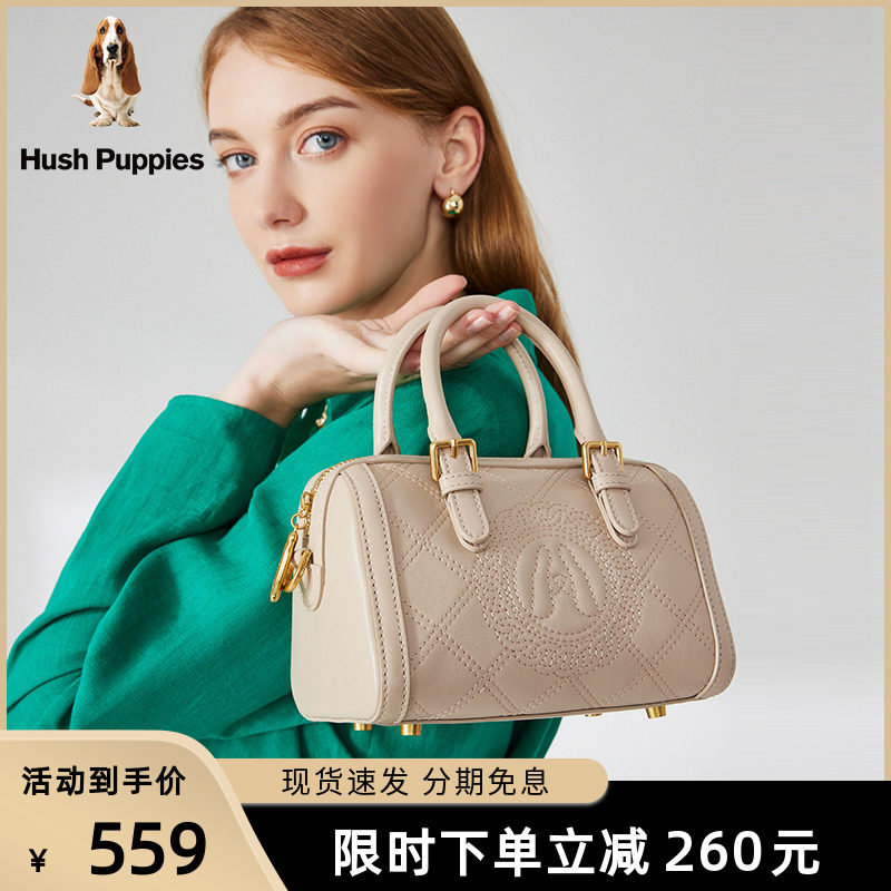 暇步士女包2023新款高级感时尚手提枕头包单肩斜挎包波士顿包包女