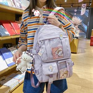 韩版原宿ulzzang旅行双肩包小学生背包ins风大容量高中学生书包女