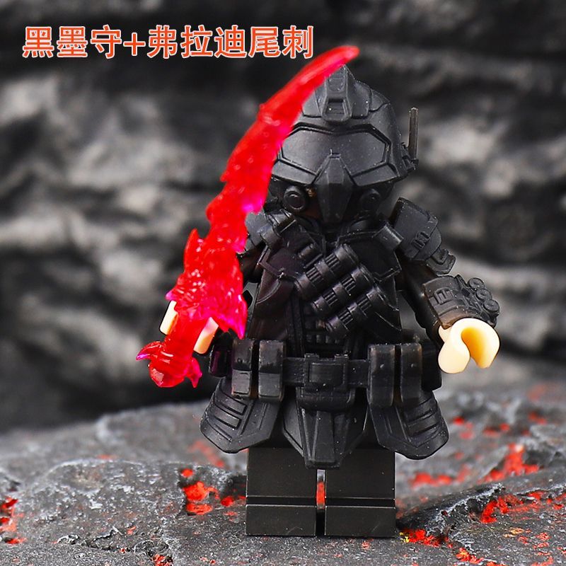 和平精英地铁逃生七级套积木人仔弗拉迪尾刺武器可拆卸积木玩具