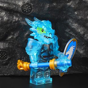龙与地下城系列透明龙人恶魔之翼全套人仔积木拼装玩具新年礼物