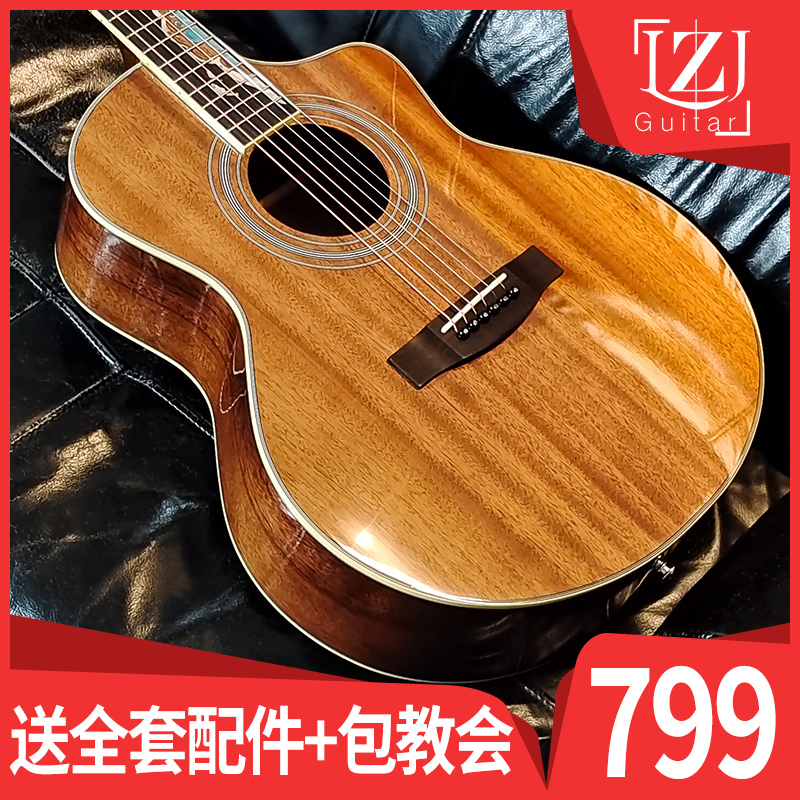 演奏沙比利全單板亮光指板雕花