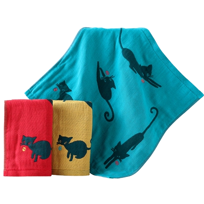 金号方巾纯棉小毛巾全棉多层纱布面巾洗脸巾擦手巾易洗易干