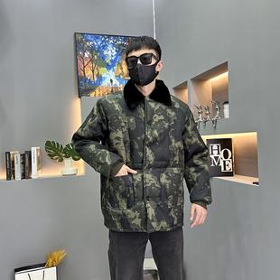 加绒加厚迷彩棉袄保暖棉服冬户外工装 防风外套男冷库防寒棉衣