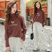 女大童德绒打底衫 t恤厚12 洋气半高领上衣儿童长袖 秋冬装 2025新款