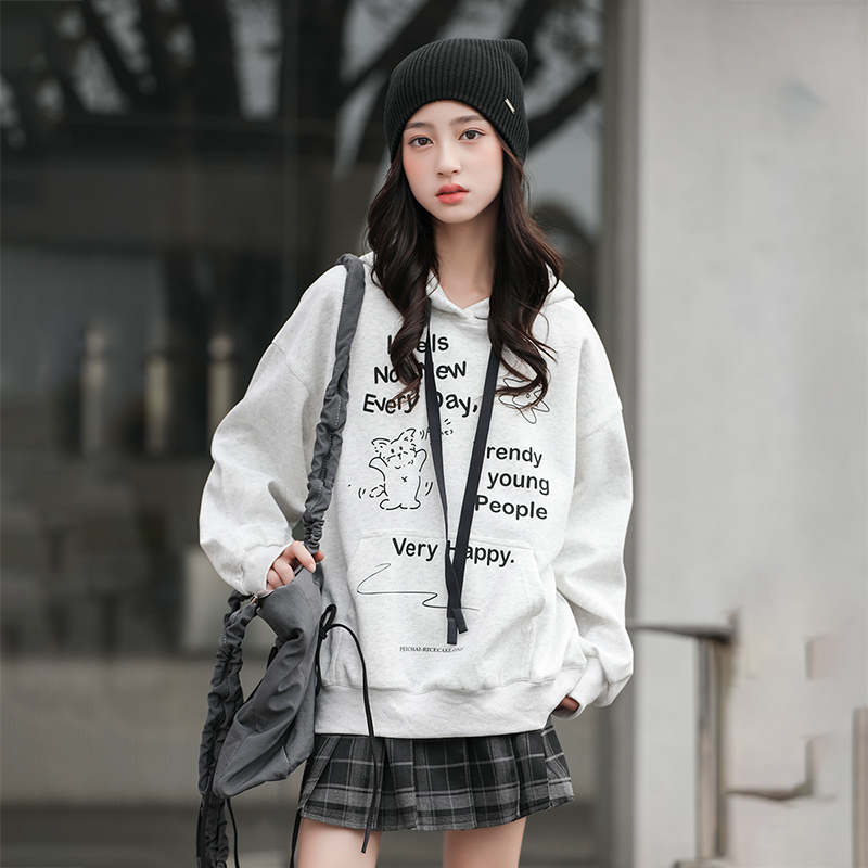 女大童连帽卫衣2025新款