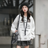 女大童连帽卫衣2026新款 网红时髦衣服初中生 儿童春秋上衣女孩秋装