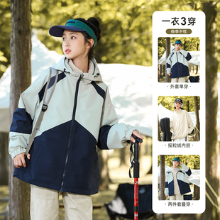 童装大女童户外冲锋衣外套2026春装新款儿童洋气初中生冲锋衣春秋