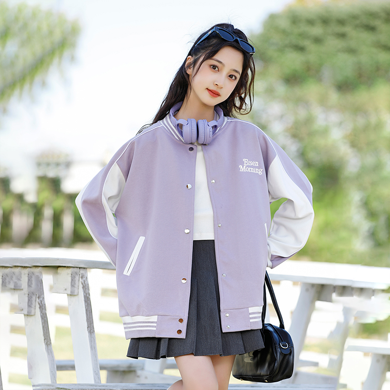女童春装棒球服外套2025新款