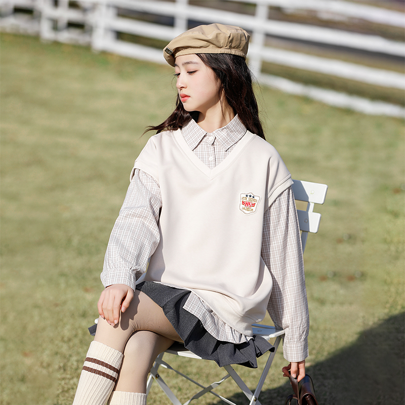 女童卫衣初中生春季2025新款