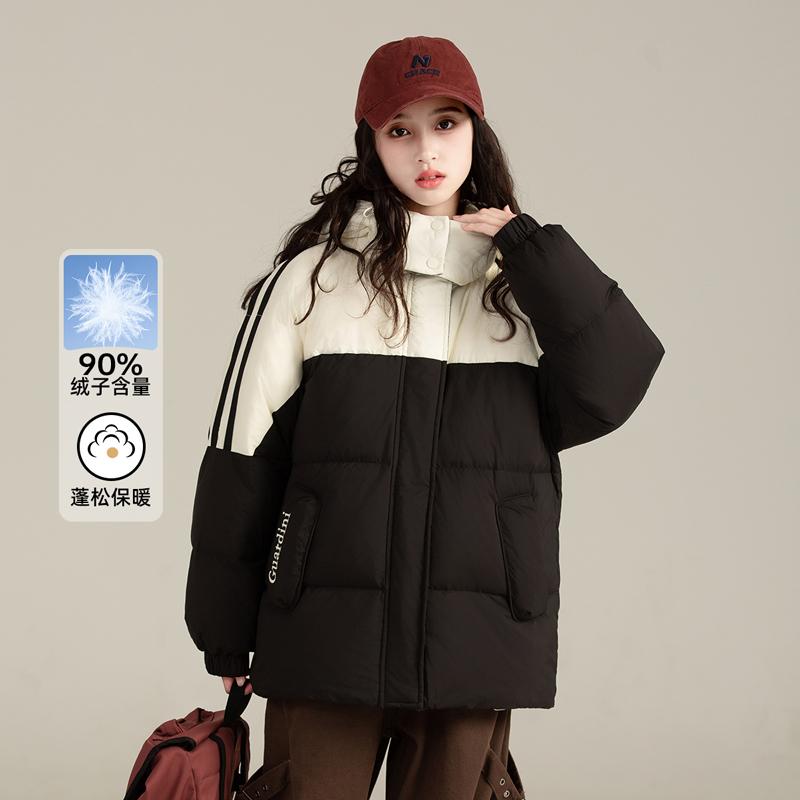 宝蓝卡女童羽绒服90白鸭绒冬装