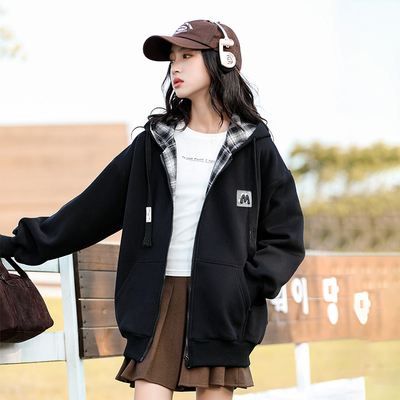 女大童连帽卫衣2024新款