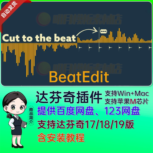中文卡点达芬奇插件 BeatEdit v1.2006 音乐节拍标记脚本 Win/Mac