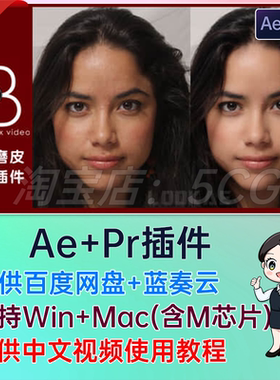 AE/PR插件中文汉化BeautyBox 2025.1视频美白磨皮美颜润肤Mac/Win