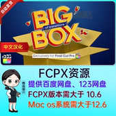 中文FCPX插件 230个创意图形表情3D翻转移动缩放故障闪光转场预设