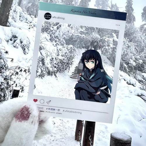 新款自制鬼灭之刃时透无一朗绝美透卡高清高颜值拍照卡送朋友闺蜜