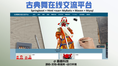 springboot 古典舞在线交流平台 vue java源码带数据库万字文档