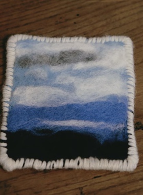 【Booba】纯手缝老土布纯棉亚麻布料杯垫手工酒杯垫高级感复古