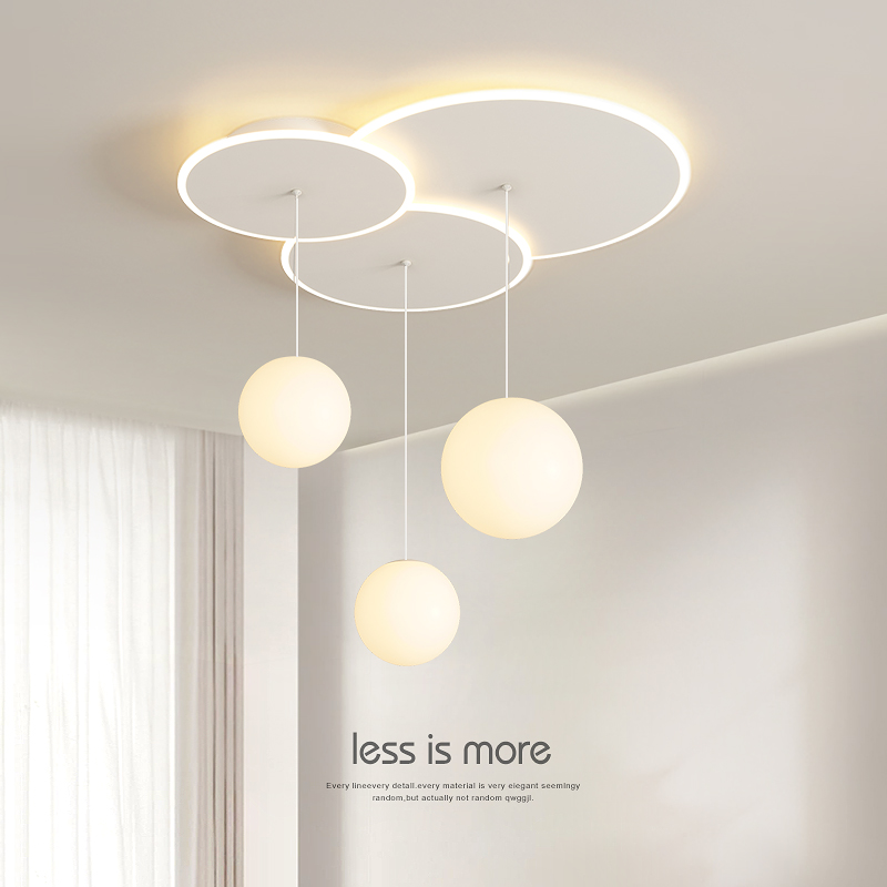 客厅灯家用灯超薄吸顶灯书房灯卧室灯透明亚克力花瓣灯具简单