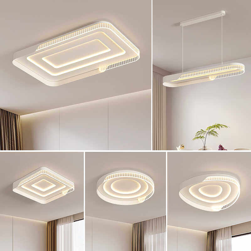 卧室灯房间灯餐厅灯书房灯LED创意吸顶灯个性灯具圆形长方形多层