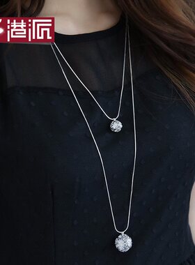 百搭长款挂件饰品毛衣链