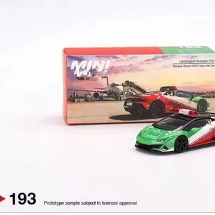 1:64 MINIGT 193号 兰博基尼 机场引导 EVO 挂卡 合金汽车模型