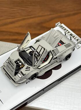 【现货】Topart 1:64 LBWK兰博基尼Countach康塔什哑光灰合金车模