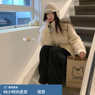 碎花加绒裤子女秋冬季2025新款爆款波点阔腿裤卫裤直筒休闲运动裤