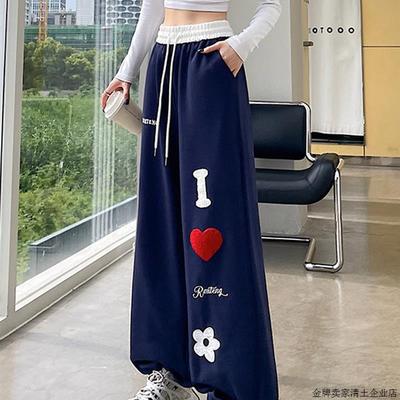 2025独特超好看裤子14初中学生运动裤女款12岁大童13少女秋季卫裤