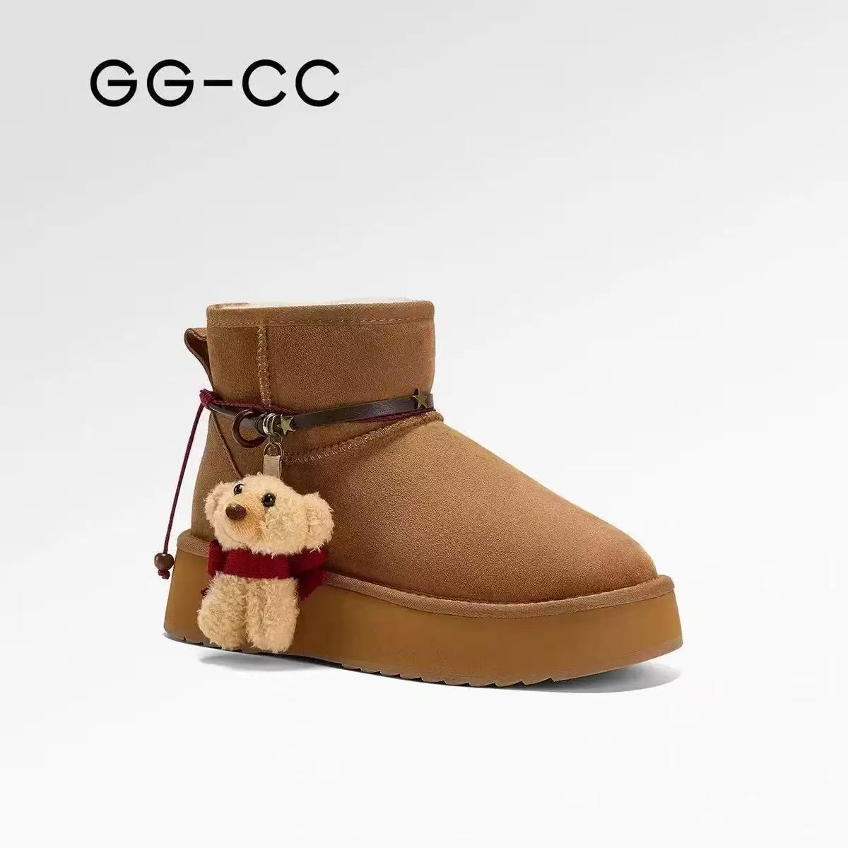 潮趣加绒毛毛雪地靴2025年冬季新款保暖厚底羊毛短筒靴子棉