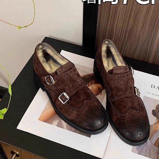 牛皮版~复古内增高加绒保暖乐福鞋棉鞋女2025年新款英伦风小皮鞋,女鞋,乐福鞋（豆豆鞋）,淘宝优惠券,粉丝福利购,淘宝优惠卷