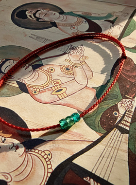 轻奢版 只此青绿 温柔如你 壁画色 独家原创碧玺平安上岸好运手环