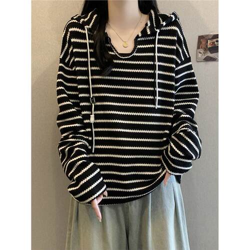 大码女装韩版遮肚子条纹