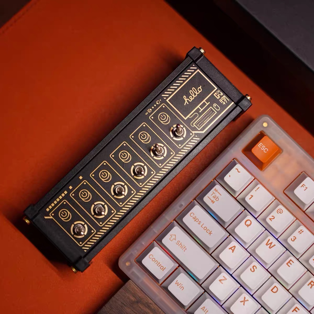 USBHUB转换器区块化插排扩展坞独立控制钮子开关复古男友礼物桌搭