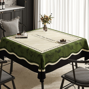 正方形桌布防水防油免洗防烫2026新款轻奢高级感八仙桌麻将台布