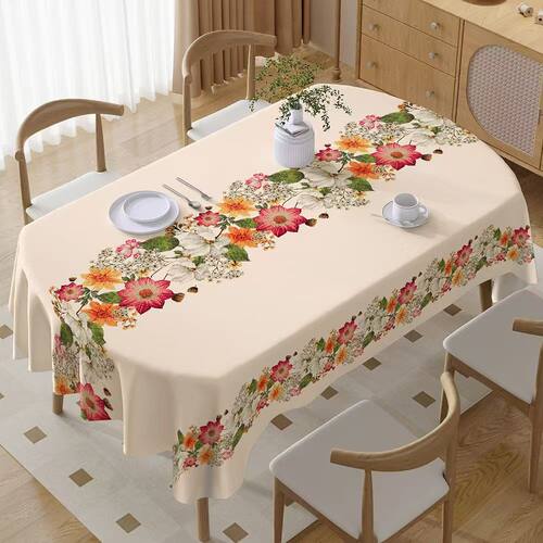 2026新款椭圆桌布防水防油免洗防烫轻奢高级感简约餐桌垫茶几台布