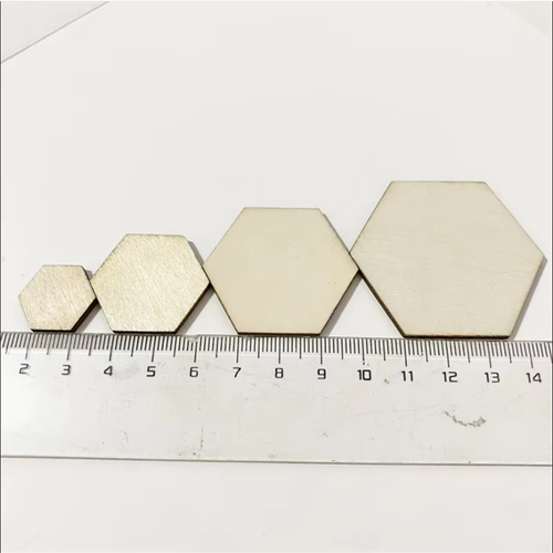 薄款激光切割六边形木板Diy桌游配件制作模型薄木板token