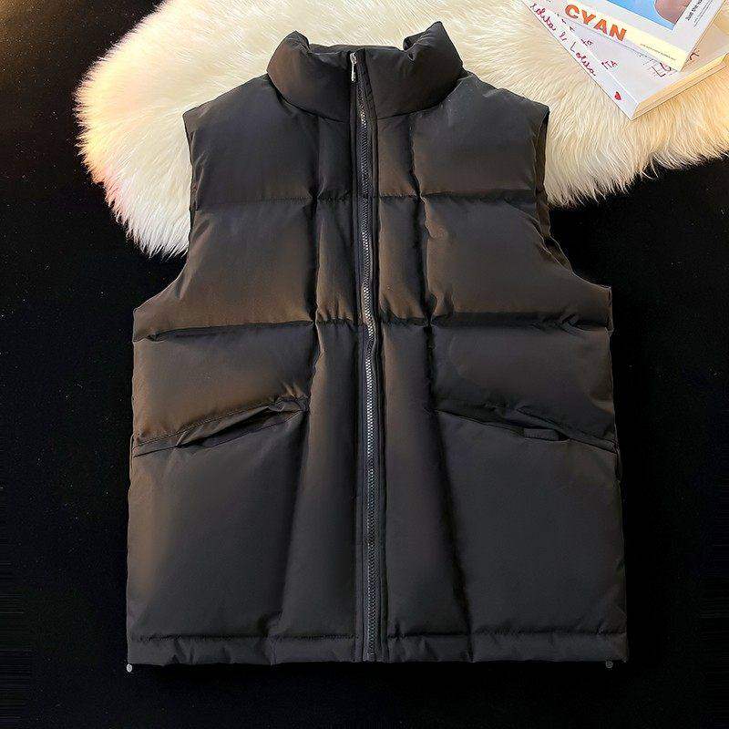 运动棉马甲男秋冬款轻薄外穿坎肩保暖无袖棉服美式立领棉衣外套黑,男装,常规马甲,淘宝优惠券,粉丝福利购,淘宝优惠卷