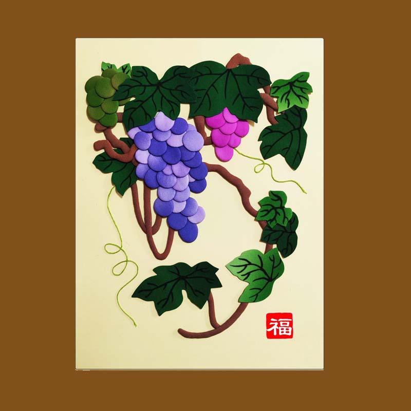 非遗A3/8K棉布贴画丝绫堆绣画DIY