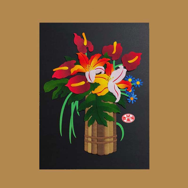 非遗手工A3布贴画材料包DIY布艺