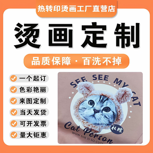 烫画贴定制热转印烫画服装印花