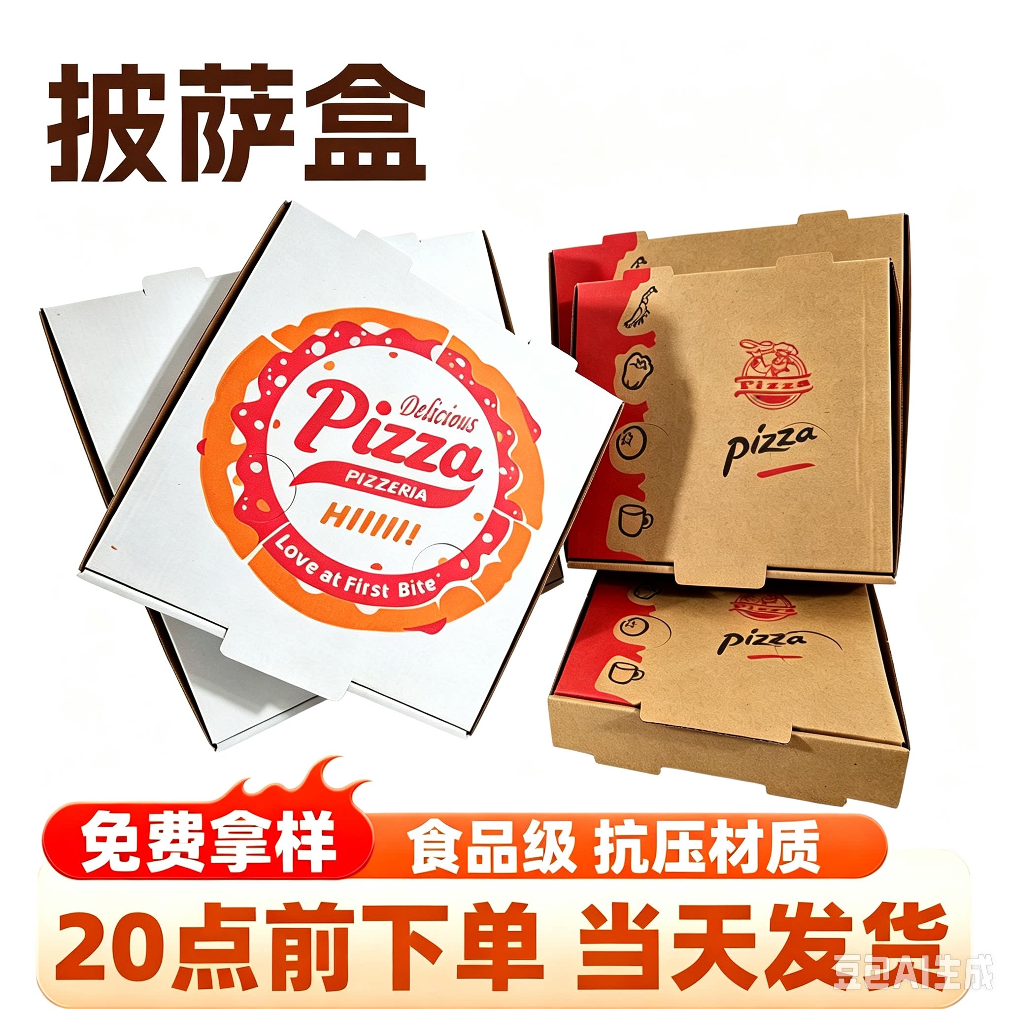食品级外卖披萨打包盒