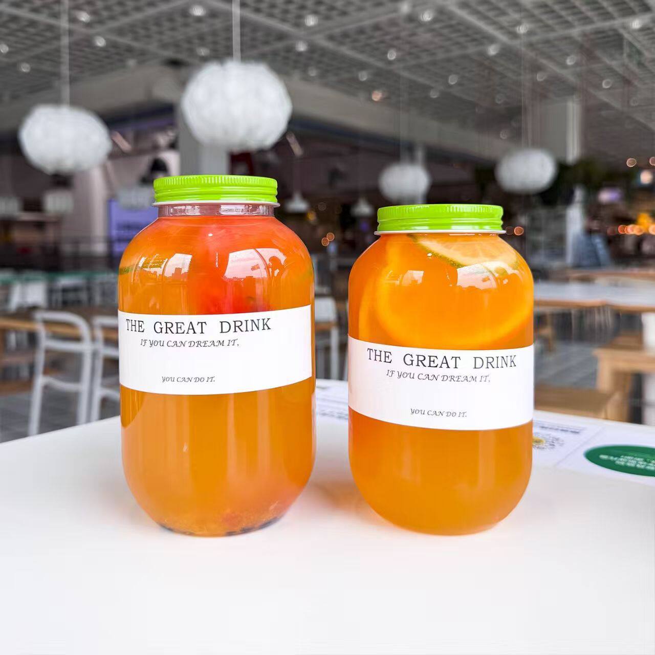 一次性柠檬水瓶子方瓶pet胖胖杯杨枝甘露奶茶杯饮品饮料杯甜品店