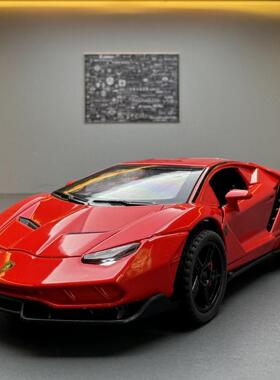 新款 合金车模1比32兰博LP770跑车声光玩具车音乐模型摆件收藏