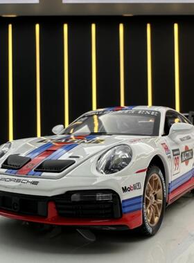 新款建元合金车模保时婕911GT3RS赛车音效模型摆件声光玩具车