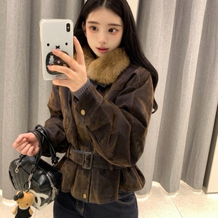 可拆卸托卡毛领皮草鹅绒派克外套 曼德林街