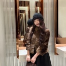 毛绒皮草外套女冬 进口雷克斯定染獭兔毛休闲短款 中古兔