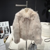 蝴蝶结狐狸毛皮草外套女2025新款 冰岛甜梦 贵气浪漫风